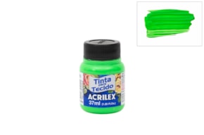 Tinta Tecido acrilex Verde Flurescente