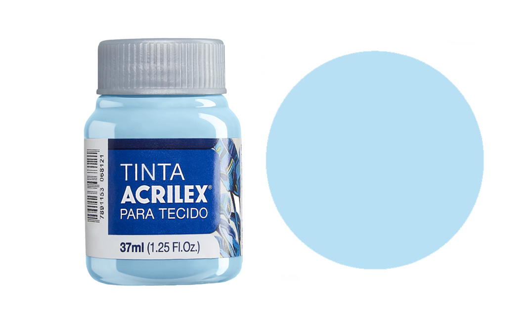 TINTA TECIDO 37ML AZUL HORTEN. 04140579 ACRILEX