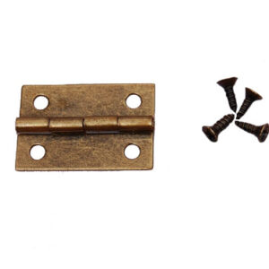 SET 12 DOBRADIÇAS DOURADO ENVELHECIDO 1.4X1.8CM