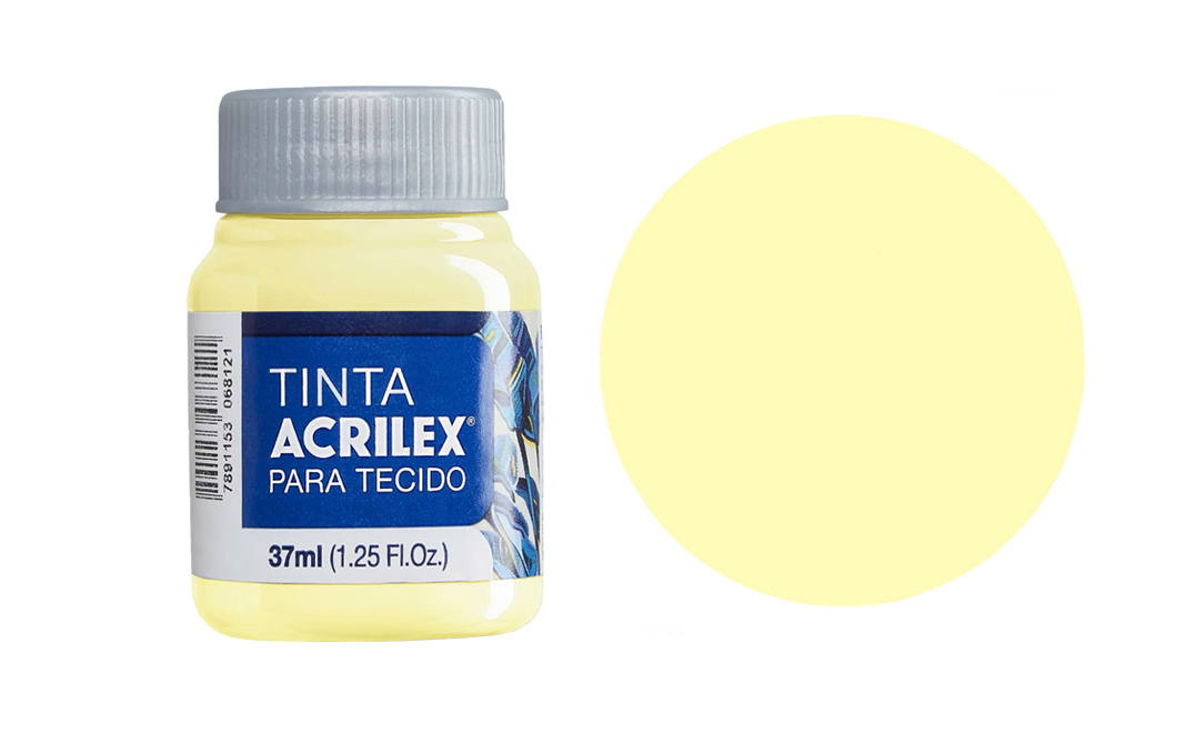 TINTA TECIDO 37ML AMARELO BEBE 04140808 ACRILEX