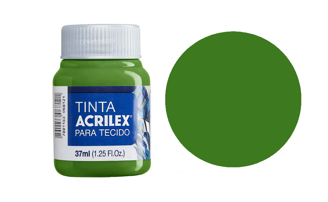 TINTA TECIDO 37ML VERDE MUSGO 04140513 ACRILEX