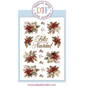 TRANSFER DTF-067P 14.28X19CM FLORES DE NATAL